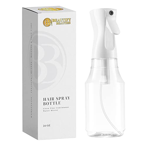 Image 8 of Clear / 24 Ounces for the product BeautifyBeauties Continuous Spray Bottle for Hair
