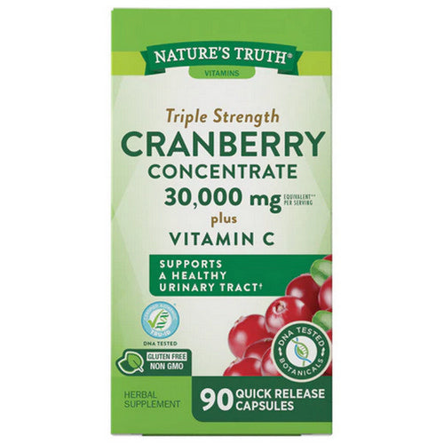 Nature's Truth Ultra Triple Strength Cranberry Concentrate Plus Vitamin C 30000 Mg 90 Caps