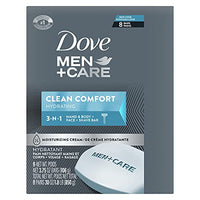 Thumbnail for Image 2 of DOVE MEN + CARE Body and Face Bar, Clean Comfort Hydrating, 8 Bars, 3.75 oz