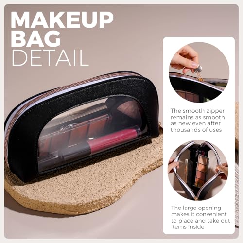 Image 5 of BS-MALL Makeup Bag Set Clear Travel Toiletry Organizer Pouches Pack of 3