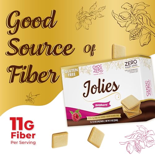 Image 5 of ChocZero Jolies Sugar Free Dark Chocolate Raspberry Cookies