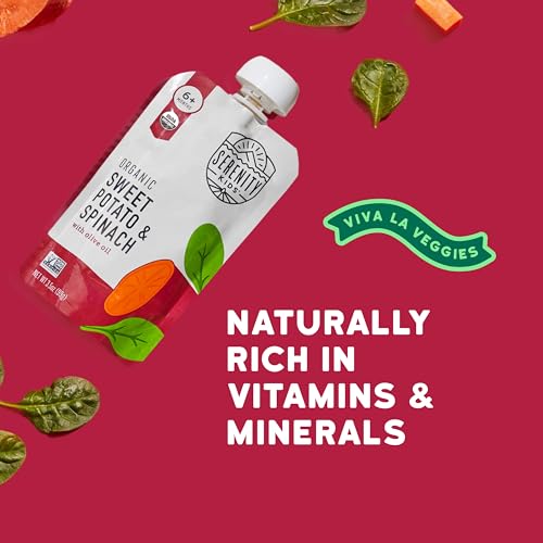 Image 5 of Serenity Kids Organic Spinach Baby Pouches, No Added Sugar, 3.5 Oz, 12 Pack