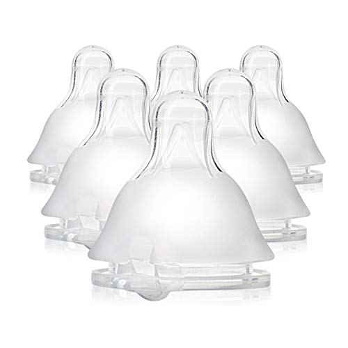 Image 1 of 6 Count (Pack of 1) for the product Evenflo Balance Plus Standard Neck Nipples, Medium Flow, 6-Pack
