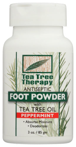 Tea Tree Therapy Antiseptic Foot Powder Peppermint 3 Oz
