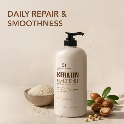 Image 3 of Botanic Hearth Keratin Conditioner with Argan Oil - 16 fl oz