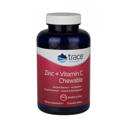 Trace Minerals Zinc + Vitamin C Raspberry 120 Count