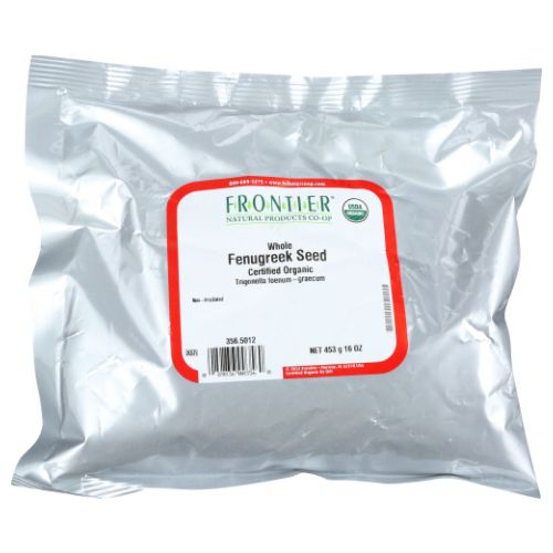Frontier Coop Organic Whole Fenugreek Seed 16 Oz