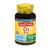 Thumbnail for Nature Made Nature Made Vitamin D3 Softgels 2000 IU 250 Caps