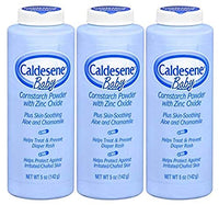 Thumbnail for Image 1 of 5 Ounce (Pack of 3) for the product Caldesene Cornstarch Baby Powder with Zinc Oxide, Talc-Free Baby Powder, 5 Oz (3 Pack)