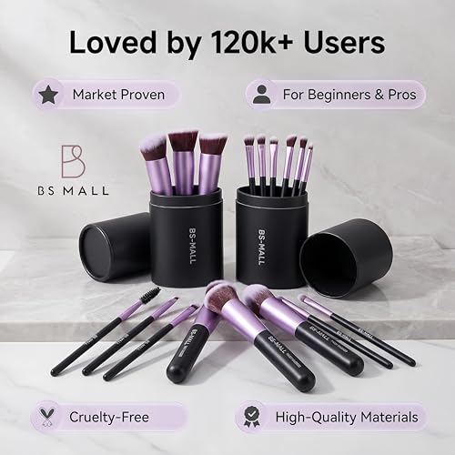 Image 8 of BS-MALL Makeup Brushes 14 Pcs Brush Set