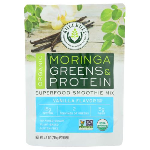 Kuli Kuli Moringa Greens & Protein Superfood Smoothie Mix Vanilla 7.6 Oz