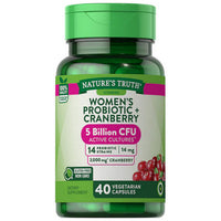 Thumbnail for Nature's Truth Women's Probiotic + Cranberry Vegetarian Capsules 40 Tabs