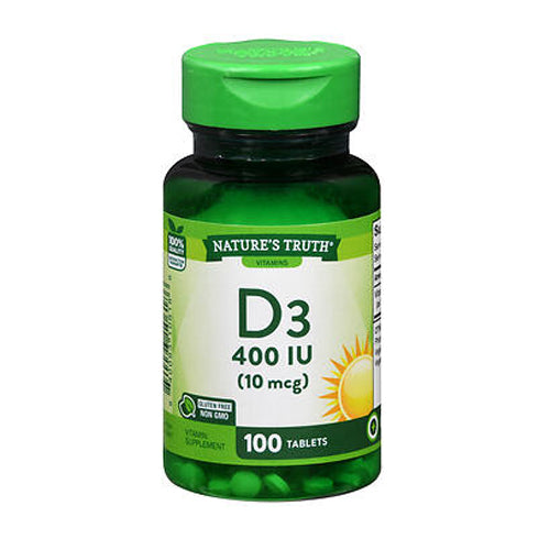 Nature's Truth High Potency D3 Vitamin Tablets 400 IU 100 Tabs