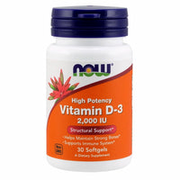 Thumbnail for Now Foods Vitamin D-3 2000 IU 30 Softgels
