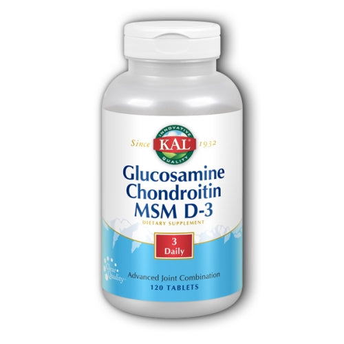 Kal Glucosamine Chondroitin MSM with D-3 120 Tabs