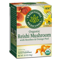 Thumbnail for Traditional Medicinals Organic Reishi Mushroom with Rooibos & Orange Peel Tea 16 Bags