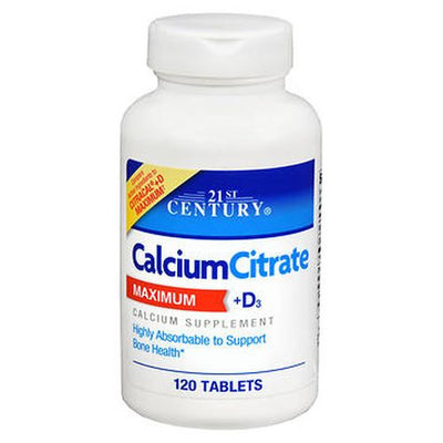 21st Century 21st Century Calcium Citrate Maximum + D3 Tablets 120 Tabs