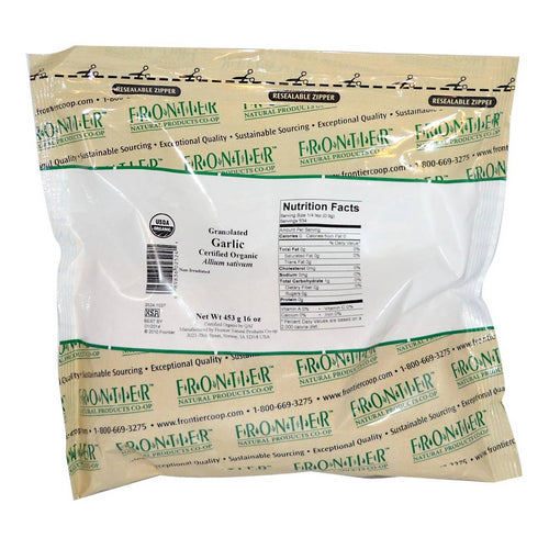 Frontier Coop Organic Granulated Garlic 16 Oz