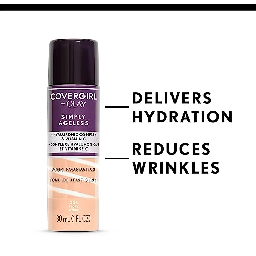 Image 4 of COVERGIRL Covergirl + Olay Simply Ageless 3-in-1 Liquid Foundation & Makeup Primer, 1 Fl Oz, Pack of 1