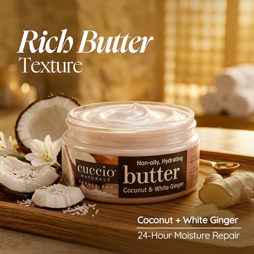 Image 2 of Cuccio Naturale Butter Blends Body Cream - Coconut And White Ginger - 8 Oz