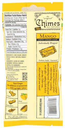 Image 2 of Chimes Mango Ginger Chews 6-Pack 1.5oz