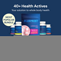 Thumbnail for Blueprint Bryan Johnson Longevity Mix - Muscle Builder & Recovery Supplement - Promotes Focus and Balanced Mood - Creatine, L-Theanine- Vegan, Keto Friendly (30 Servings (Pack of 1), Blood Orange)