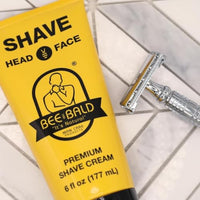 Thumbnail for Image 6 of Bee Bald SHAVE Premium Shaving Cream for Men, Bald Head & Face, 6 fl oz