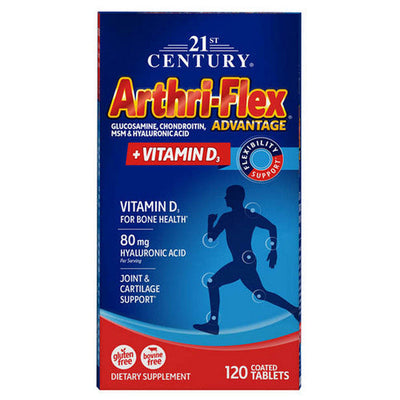 21st Century Arthri-Flex Advantage + Vitamin D3 Supplement Tablets 120 Tabs