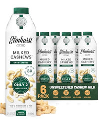 Thumbnail for Image 1 of Default Title for the product Elmhurst 1925 Cashew Milk Unsweetened - 32 Ounce (Pack of 6), Vegan