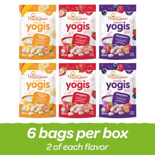 Image 4 of Happy Baby Yogis Yogurt Bites Variety Pack 1oz Pouch 6 Pack