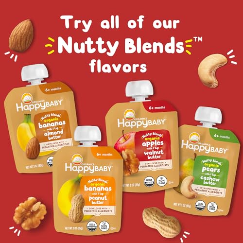 Image 11 of Happy Baby Nutty Blends Stage 2 Baby Food Pouches