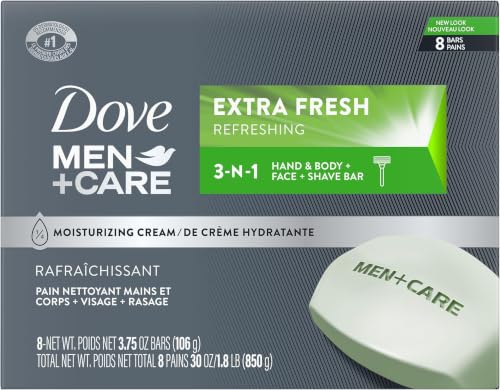 Image 1 of Default Title for the product DOVE MEN + CARE 3 in 1 Bar Cleanser for Body, Face, and Shaving 3.75 Ounce (Pack of 72)