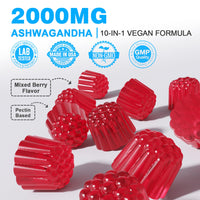 Thumbnail for EnvyDeal Ashwagandha Gummies 2000mg for Women Men - Sugar Free, Vegan - Organic Ashwagandha Root Supplements Gummy & Vitamin D3, 120 Count