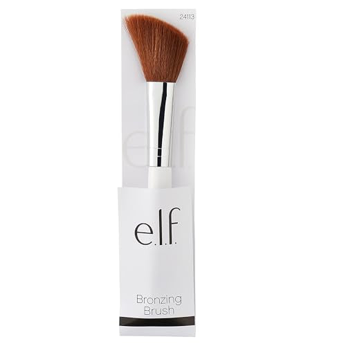 Image 4 of e.l.f. Angled Bronzing Brush, Three-In-One Face Makeup Brush For Blush, Bronzer & Other Multi-Purpose Powders, Vegan & Cruelty-Free
