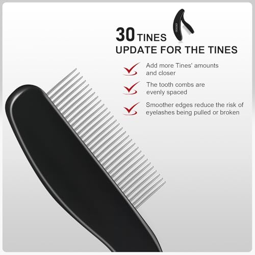 Image 5 of docolor Foldable Eyelash Comb 2 PCS Separator Folding Lash Comb Eyebrow Mascara Applicator Eyelash Definer Arc Designed Cosmetic Brushes Tool