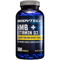 Thumbnail for Image 2 of 360 Count (Pack of 1) for the product BodyTech HMB + Vitamin D3 Vegetable Capsules