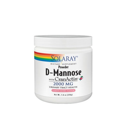 Solaray D-Mannose with CranActin Lemon Berry 216 Grams