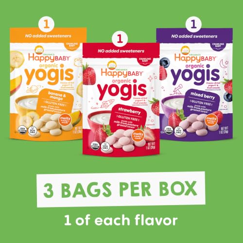 Image 6 of Happy Baby Organic Baby Food Happy Yogis Yogurt Snacks 1 oz Packs, 3-Count