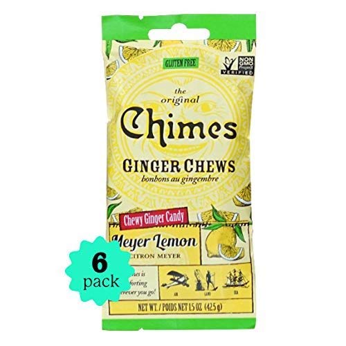 Image 1 of Default Title for the product Chimes Meyer Lemon Ginger Chews 6-Pack 1.5oz