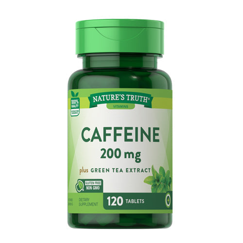 Nature's Truth Caffeine Plus Green Tea Extract Tablets 200 Mg 120 Tabs