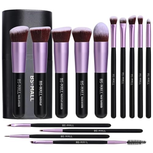 Image 1 of Purple for the product BS-MALL Makeup Brushes 14 Pcs Brush Set