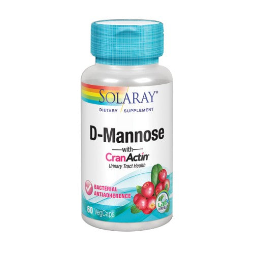 Solaray D-Mannose with CranActin 1000 mg 60 Veg Caps