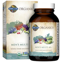 Thumbnail for Garden of Life Organics Whole Food Multivitamin for Men 40+ 120 Tablets, Vegan Mens Multi for Health & Well-Being Certified Organic Whole Food Vitamins & Minerals for Men Over 40 Mens Vitamins