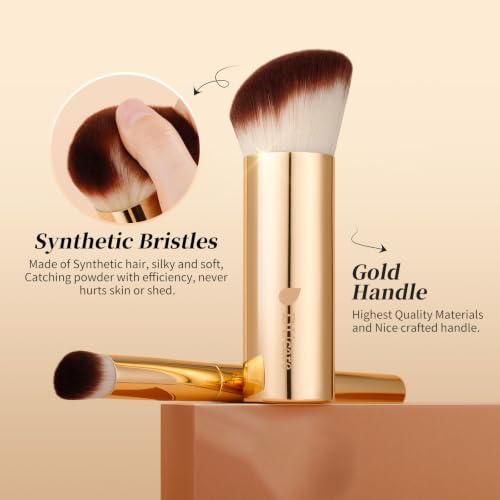 Image 3 of DUcare Foundation Makeup Brush Set 6pcs Double-ended Kabuki Eyeshadow Contour Brush