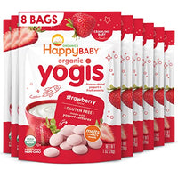 Thumbnail for Image 1 of Default Title for the product Happy Baby Yogis Strawberry Yogurt Bites 1oz Pouch (8 Pack)
