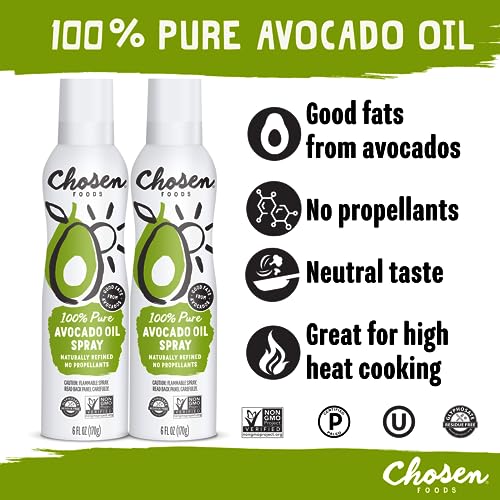 Image 6 of Chosen Foods 100% Pure Avocado Oil Spray 6 oz 2 Pack