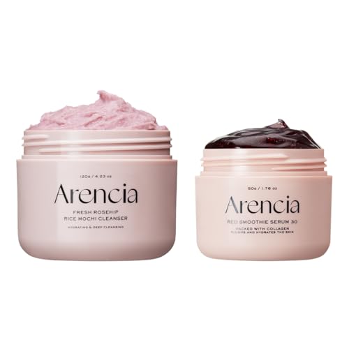 Image 1 of Default Title for the product Arencia Pore Perfection & Firming Duo with Rosehip Rice Mochi Cleanser & Overnight Red Smoothie Serum 30