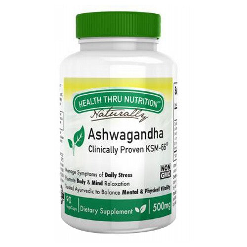 Health Thru Nutrition Ashwagandha 500 mg 90 Veg Caps