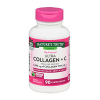 Thumbnail for Nature's Truth Hydrolyzed Ultra Collagen + C 1000 Mg 90 Caps