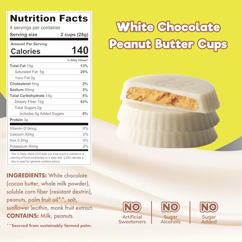 Image 4 of ChocZero Sugar Free Peanut Butter Cups Variety Pack, 3 Pack